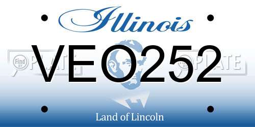 VEO252 Illinois License Plate