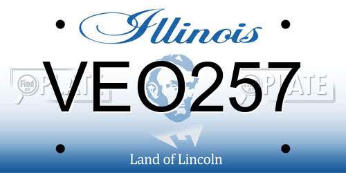 VEO257 Illinois License Plate