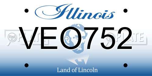 VEO752 Illinois License Plate
