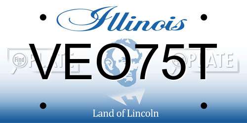 VEO75T Illinois License Plate
