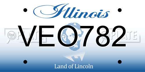 VEO782 Illinois License Plate