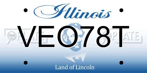 VEO78T Illinois License Plate