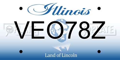 VEO78Z Illinois License Plate