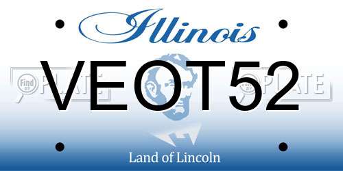 VEOT52 Illinois License Plate