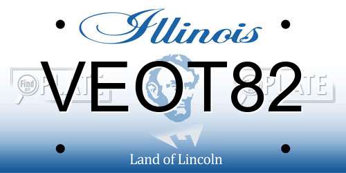 VEOT82 Illinois License Plate