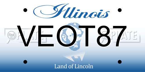 VEOT87 Illinois License Plate