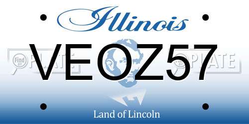 VEOZ57 Illinois License Plate