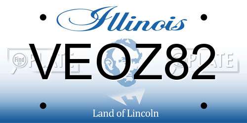VEOZ82 Illinois License Plate