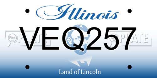 VEQ257 Illinois License Plate