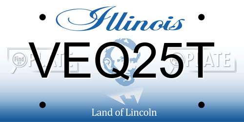 VEQ25T Illinois License Plate
