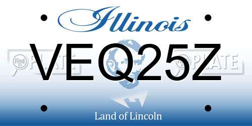 VEQ25Z Illinois License Plate