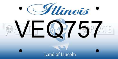 VEQ757 Illinois License Plate