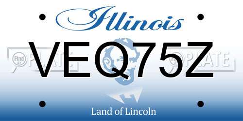 VEQ75Z Illinois License Plate