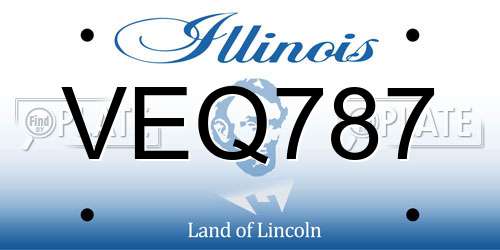 VEQ787 Illinois License Plate