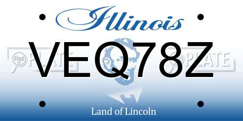 VEQ78Z Illinois License Plate