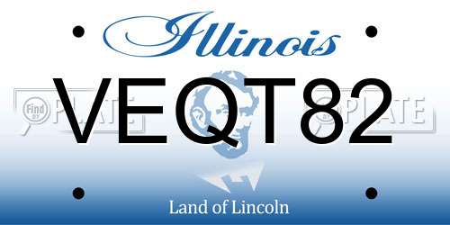 VEQT82 Illinois License Plate