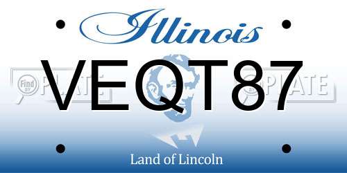 VEQT87 Illinois License Plate