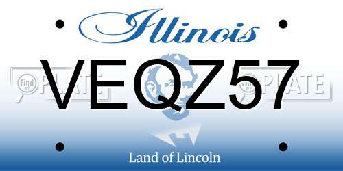 VEQZ57 Illinois License Plate