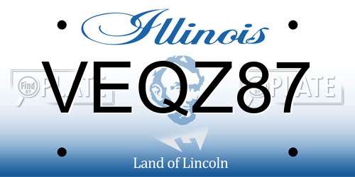 VEQZ87 Illinois License Plate