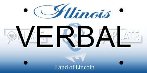 VERBAL Illinois License Plate