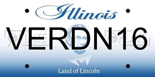 VERDN16 Illinois License Plate