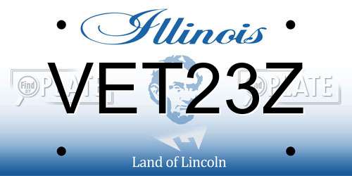 VET23Z Illinois License Plate