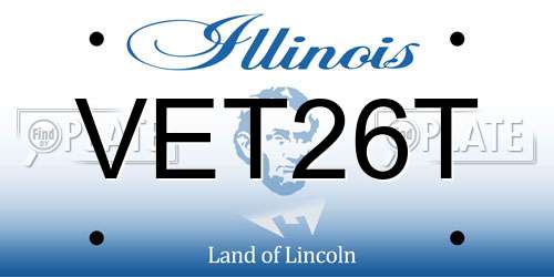 VET26T Illinois License Plate