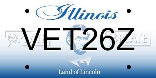 VET26Z Illinois License Plate
