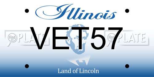VET57 Illinois License Plate