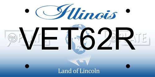 VET62R Illinois License Plate