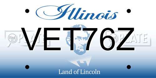 VET76Z Illinois License Plate