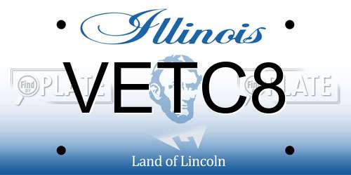 VETC8 Illinois License Plate