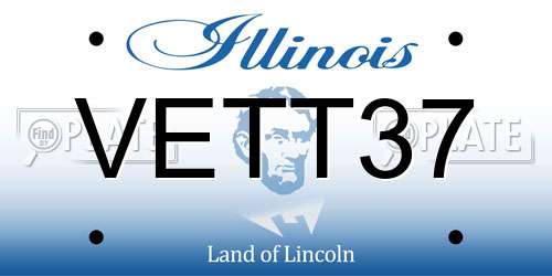 VETT37 Illinois License Plate