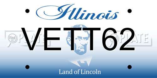 VETT62 Illinois License Plate