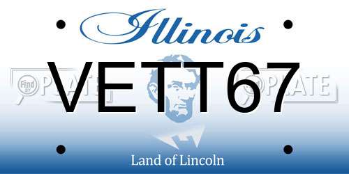 VETT67 Illinois License Plate