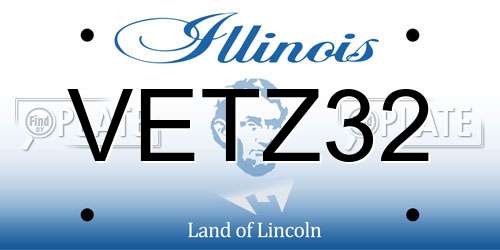 VETZ32 Illinois License Plate