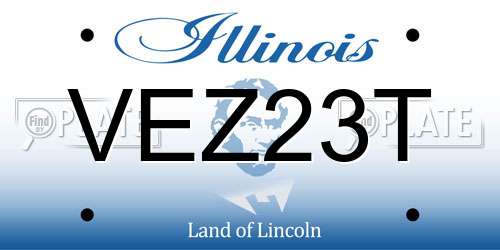 VEZ23T Illinois License Plate