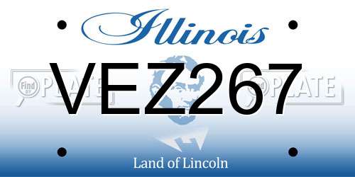 VEZ267 Illinois License Plate