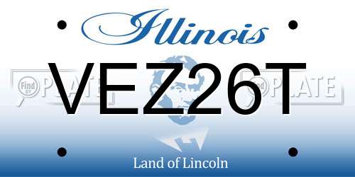 VEZ26T Illinois License Plate