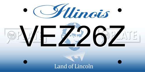 VEZ26Z Illinois License Plate