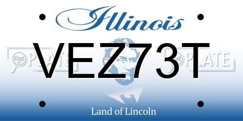 VEZ73T Illinois License Plate
