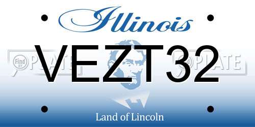 VEZT32 Illinois License Plate