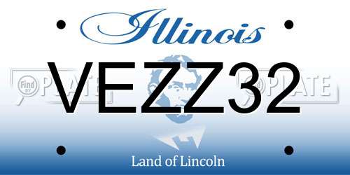 VEZZ32 Illinois License Plate
