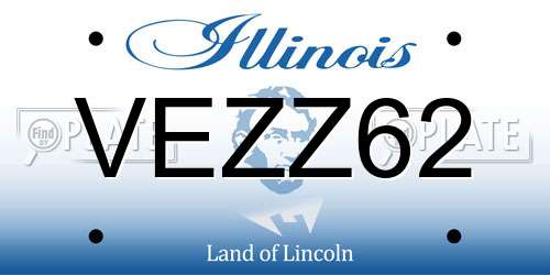 VEZZ62 Illinois License Plate