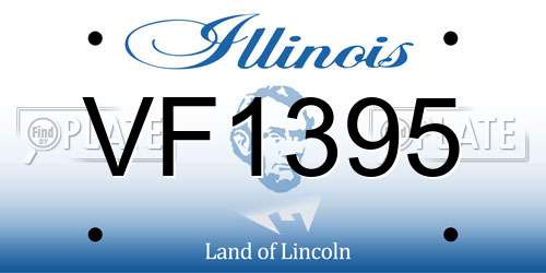 VF1395 Illinois License Plate
