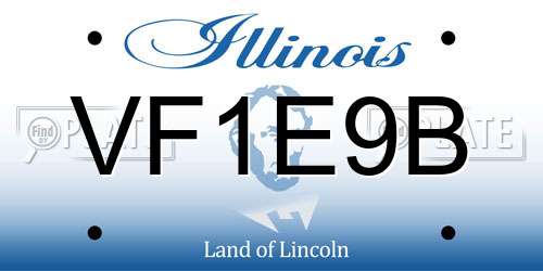 VF1E9B Illinois License Plate