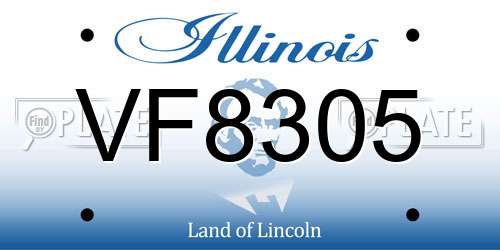 VF8305 Illinois License Plate