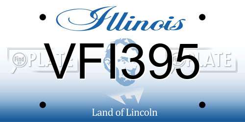 VFI395 Illinois License Plate