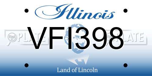 VFI398 Illinois License Plate