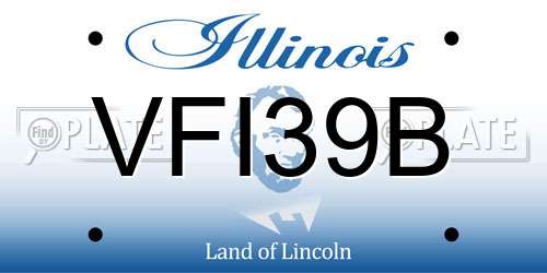 VFI39B Illinois License Plate